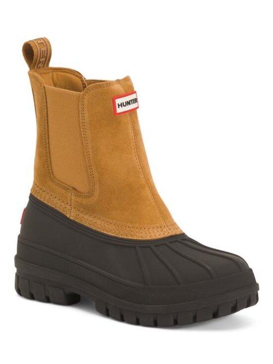 Hunter Shoes - HUNTER Suede Sutton Slip On Waterproof Duck Boots